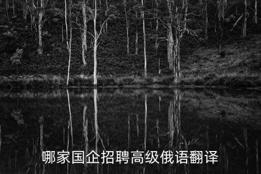 哪家國企招聘高級俄語翻譯