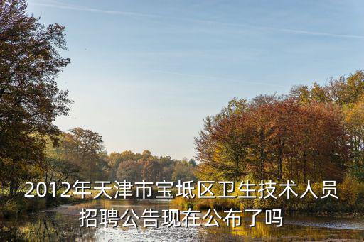 2012年天津市寶坻區衛生技術人員招聘公告現在公布了嗎