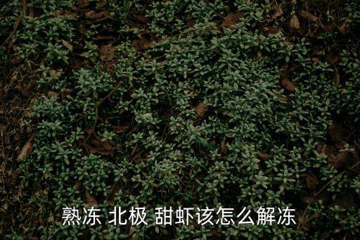 北極甜蝦,北極甜蝦為何可生吃嗎?