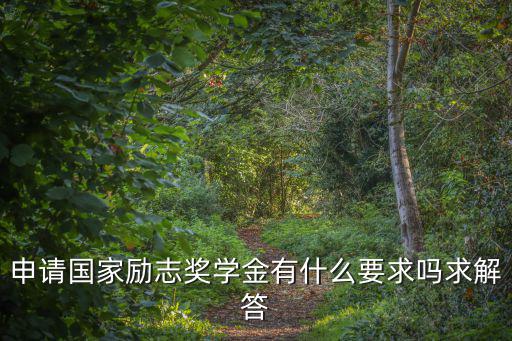 申請國家勵志獎學金有什么要求嗎求解答
