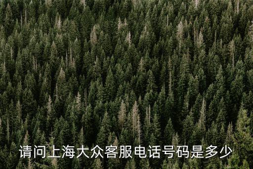 請問上海大眾客服電話號碼是多少