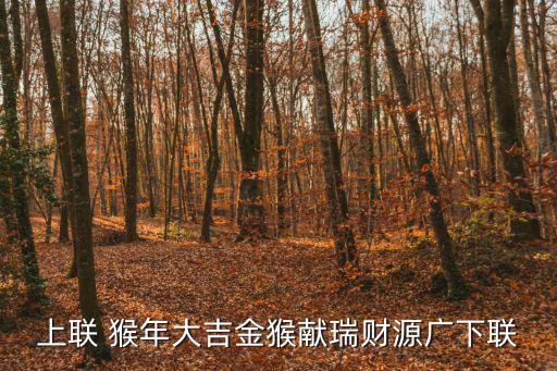 上聯(lián) 猴年大吉金猴獻(xiàn)瑞財源廣下聯(lián)