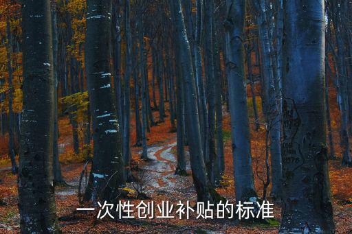一次性創業補貼的標準
