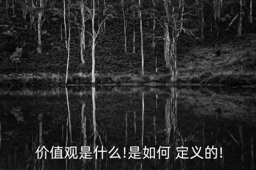  價值觀是什么!是如何 定義的!