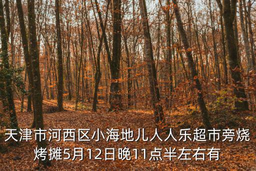 天津市河西區(qū)小海地兒人人樂超市旁燒烤攤5月12日晚11點半左右有