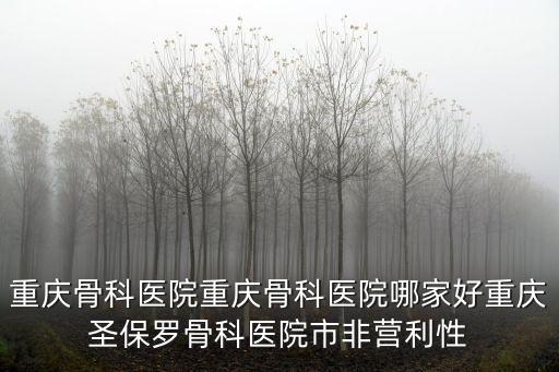 重慶市償債慮，重慶骨科醫院重慶骨科醫院哪家好重慶圣保羅骨科醫院市非營利性
