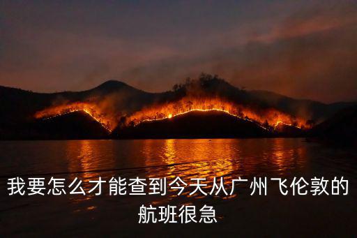 廣州到倫敦有直飛航班嗎，有誰知道廣州有飛倫敦的航班嗎