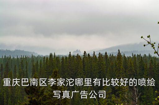 重慶巴南區李家沱哪里有比較好的噴繪寫真廣告公司