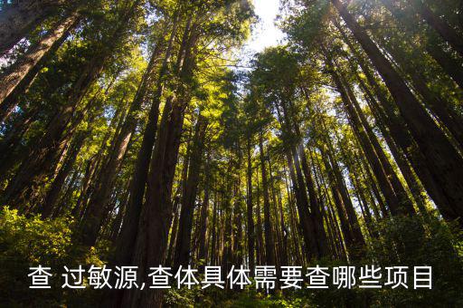 查 過敏源,查體具體需要查哪些項目