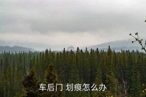 車后門 劃痕怎么辦