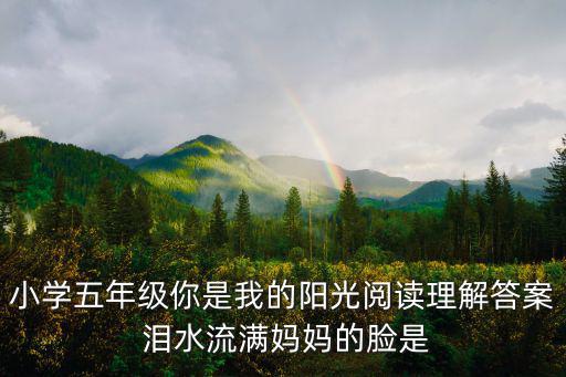 五年級閱讀理解，小學五年級你是我的陽光閱讀理解答案 淚水流滿媽媽的臉是