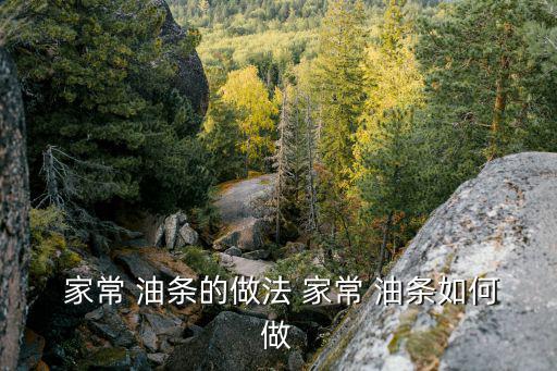  家常 油條的做法 家常 油條如何做
