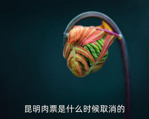 昆明肉票是什么時候取消的