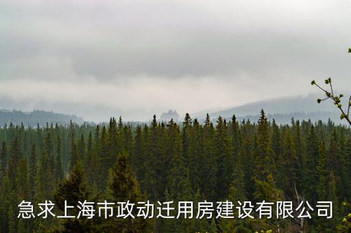 上海市政建設有限，急求上海市政動遷用房建設有限公司