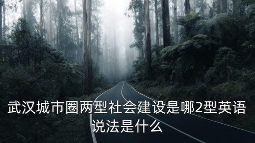 武漢城市圈兩型社會建設是哪2型英語說法是什么