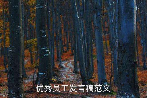 優秀員工發言稿范文