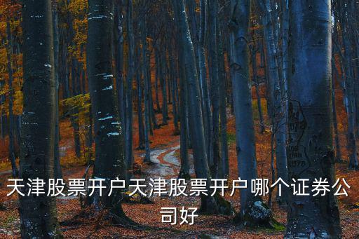 天津股票開戶天津股票開戶哪個證券公司好