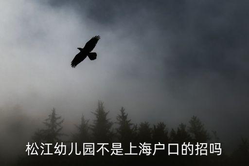 上海市松江泗涇第七幼兒園招老師么，松江幼兒園不是上海戶口的招嗎