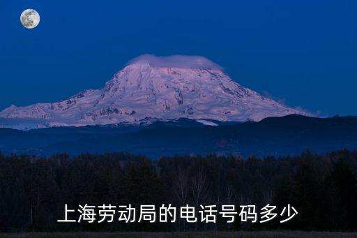 上海勞動局的電話號碼多少