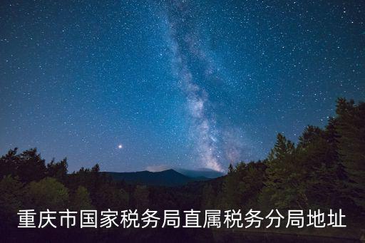 重慶市國家稅務局直屬稅務分局地址