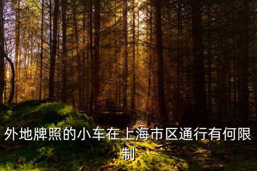 上海市區對外地私家車有什么限制，外地車進上海市區有什么規定