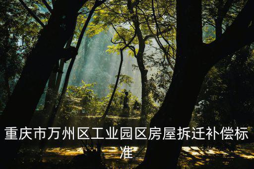重慶市萬州區(qū)工業(yè)園區(qū)房屋拆遷補(bǔ)償標(biāo)準(zhǔn)