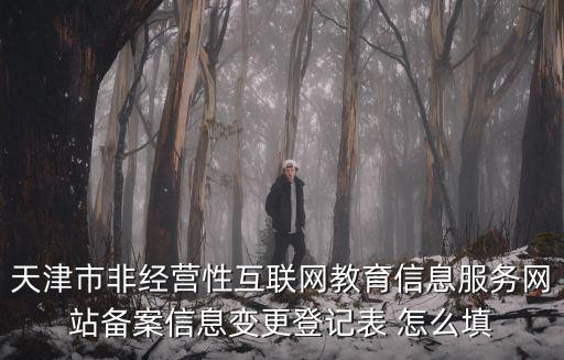 天津市非經營性互聯網教育信息服務網站備案信息變更登記表 怎么填