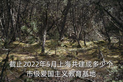 截止2022年5月上海共建成多少個(gè)市級愛國主義教育基地