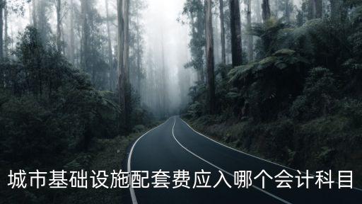 城市基礎設施配套費應入哪個會計科目