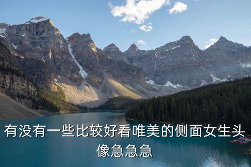 有沒有一些比較好看唯美的側(cè)面女生頭像急急急
