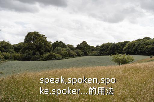 speak的過去分詞,英語的精華詞匯