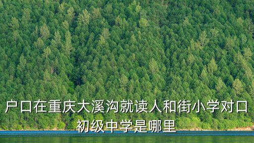 戶口在重慶大溪溝就讀人和街小學對口初級中學是哪里