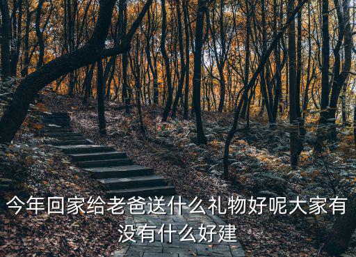 今年回家給老爸送什么禮物好呢大家有沒有什么好建