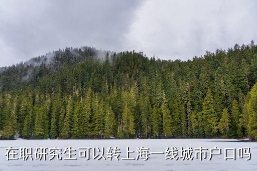 在職研究生可以轉(zhuǎn)上海一線城市戶口嗎