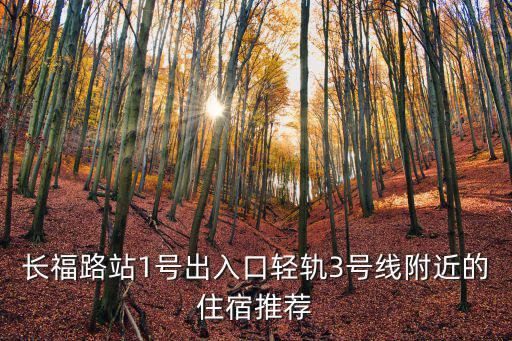 長福路站1號出入口輕軌3號線附近的住宿推薦