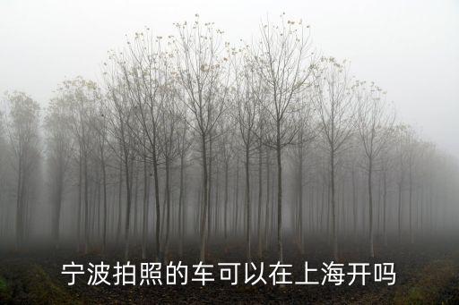 寧波拍照的車可以在上海開嗎