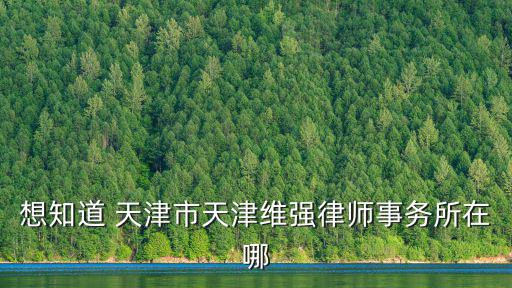 想知道 天津市天津維強律師事務所在哪