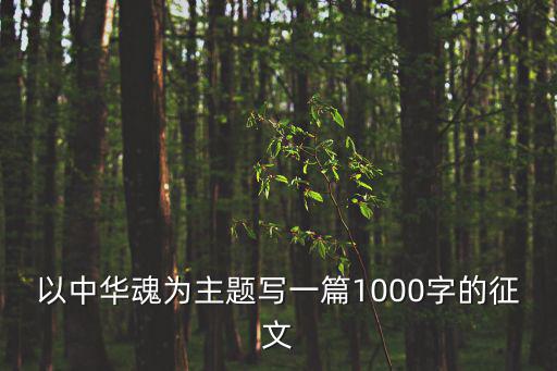 重慶市中華魂征文大2015賽，以中華魂為主題寫一篇1000字的征文