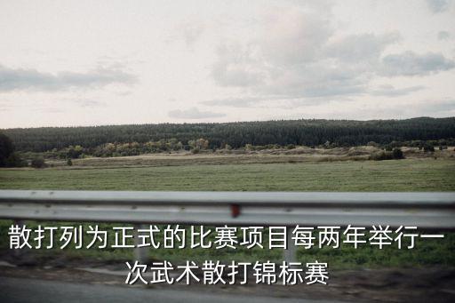 散打列為正式的比賽項(xiàng)目每?jī)赡昱e行一次武術(shù)散打錦標(biāo)賽
