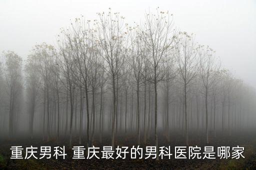 重慶男科 重慶最好的男科醫(yī)院是哪家