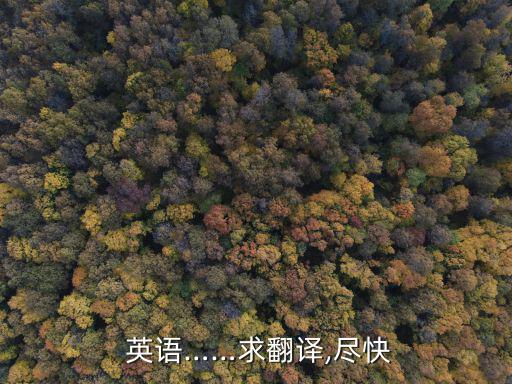  英語……求翻譯,盡快