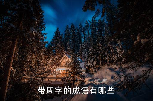 帶周字的成語有哪些