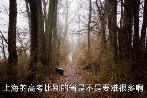 上海市高考難度大嗎，上海的高考比別的省是不是要難很多啊
