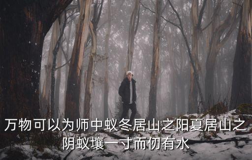 萬物可以為師中蟻冬居山之陽夏居山之陰蟻壤一寸而仞有水