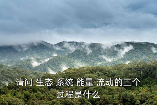生態系統的能量流動,能量of生態系統能量回流