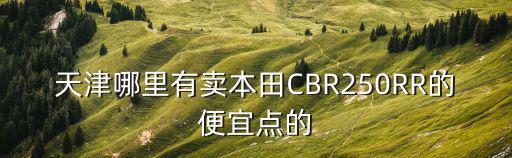 天津哪里有賣本田CBR250RR的便宜點的