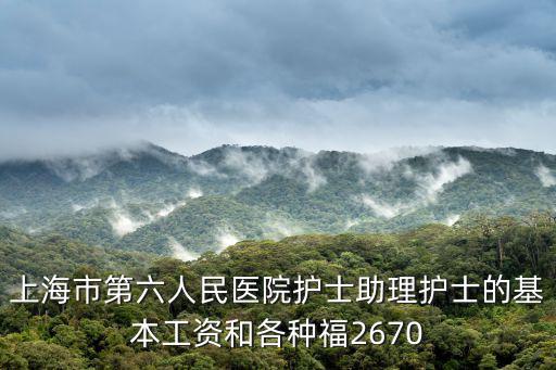 上海市第六人民醫院護士助理護士的基本工資和各種福2670