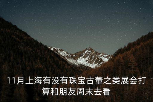 11月上海有沒有珠寶古董之類展會打算和朋友周末去看