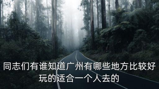 同志們有誰知道廣州有哪些地方比較好玩的適合一個人去的