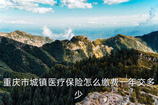 重慶市的醫保怎么交，重慶以內的醫保和社保的費用是怎么個繳法